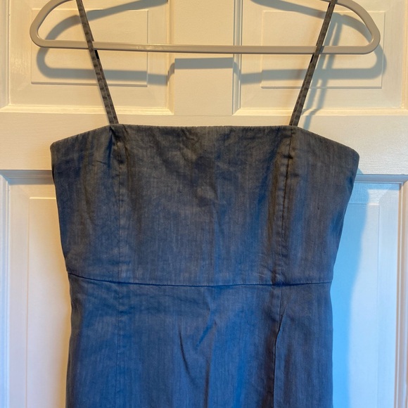 Theory Clean Strap Midi Dress Blue Steel Size 6 - Picture 6 of 12